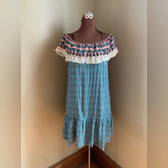 Umgee dress off shoulder boho summer - Picture 1 of 8